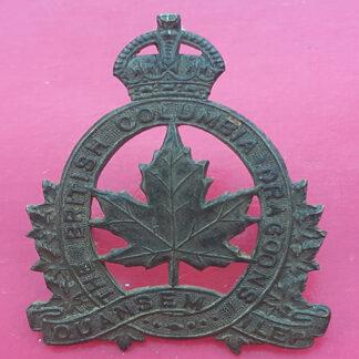 (Canada) The British Columbia Dragoons - King's Crown Gilding Metal Cap Badge