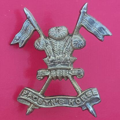 (India) 5th King Edward's Own (Probyn's Horse) - Cast White Metal Cap Badge