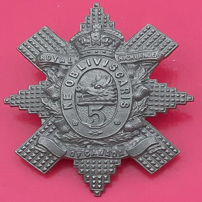 (Canadian Militia) 5th Regiment Royal Highlanders Of Canada - King's Crown Cap Badge