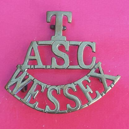 The Army Service Corps Wessex Territorials - Gilding Metal Shoulder Title