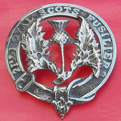 2nd Battalion The Royal Scots Fusiliers - Piper's Silver Bonnet Badge