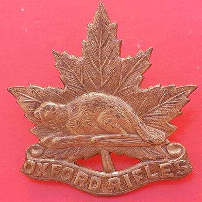 (Canada) The Oxford Rifles - Gilding Metal Cap Badge