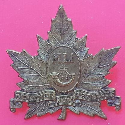 (Canada) The Middlesex Light Infantry - Gilding Metal Cap Badge