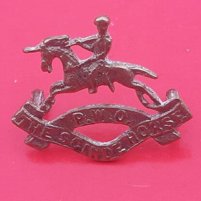 (India) Prince Of Wales' Own The Scinde Horse - White Metal Cap Badge