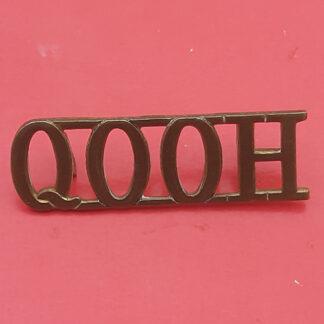The Queen's Own Oxfordshire Hussars - Gilding Metal Shoulder Title