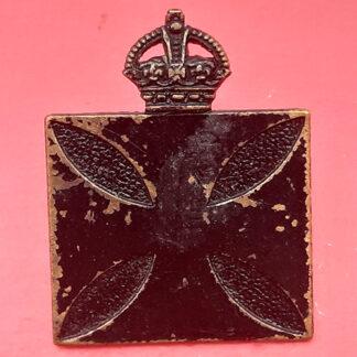 The Royal Army Chaplain's Department - King's Crown Blackened Brass Cap Badge