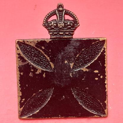 The Royal Army Chaplain's Department - King's Crown Blackened Brass Cap Badge
