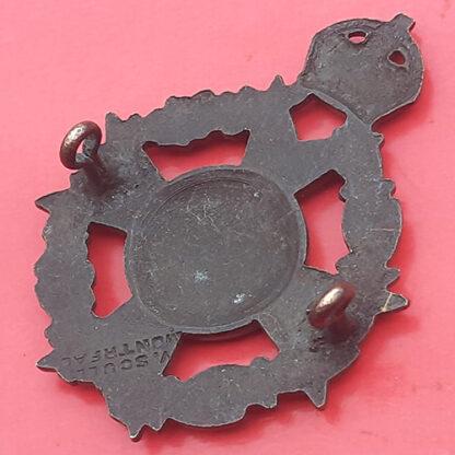 (Canada) The Canadian Chaplain Service - King's Crown Blackened Brass Cap Badge - Image 2
