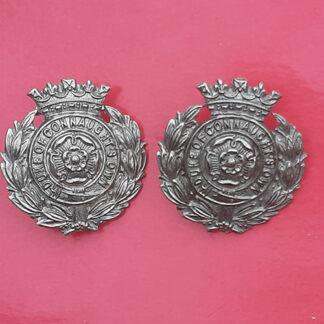 The 6th Hampshires (Duke Of Connaught's Own) - White Metal Collar Badges