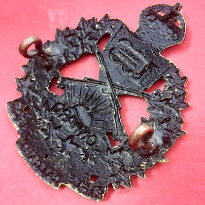 (Canadian Militia) 103rd Regiment Calgary Rifles Militia - King's Crown Blackened Brass Cap Badge - Image 2