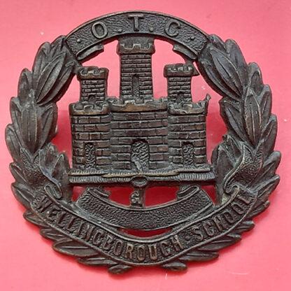 Wellingborough School Officer Training Corps - Bronzed Brass Cap Badge