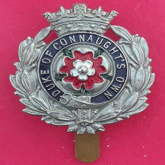 The 6th Duke Of Connaught's Own (Hampshire Regiment) - White Metal & Enamelled Cap Badge