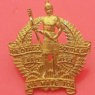 (New Zealand) The Otago & Southland Regiment - Gilt Cap Badge