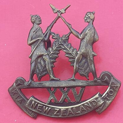 (New Zealand) 25th Reinforcements - WW1 Gilding Metal Cap Badge