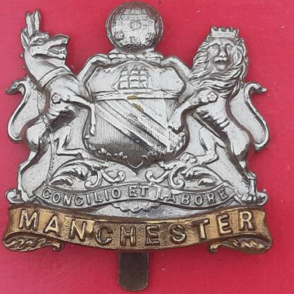 The Manchester Regiment - Bi-Metal WW1 Economy Issue Cap Badge