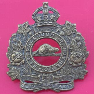 (Canada) The Peterborough Rangers - King's Crown Gilding Metal Cap Badge
