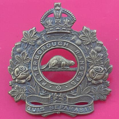 (Canada) The Peterborough Rangers - King's Crown Gilding Metal Cap Badge