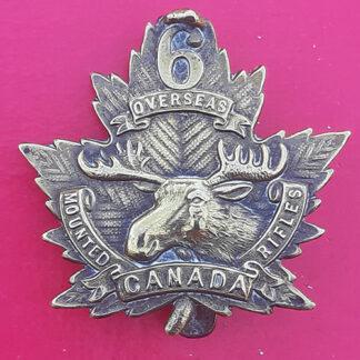 (Canada) The 6th Mounted Rifle Battalion - Bronzed Cap Badge