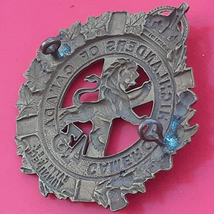 (Canada) 43rd Infantry Battalion Cameron Highlanders Of Canada - White Metal Cap Badge - Image 2