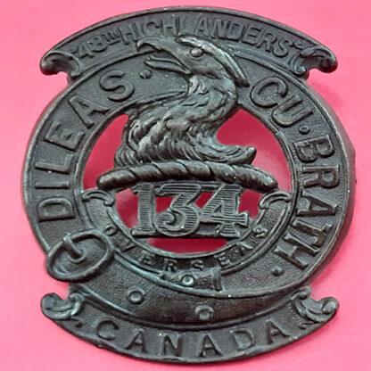 (Canada) 134th Infantry Battalion (48th Highlanders) - Bronzed Cap Badge