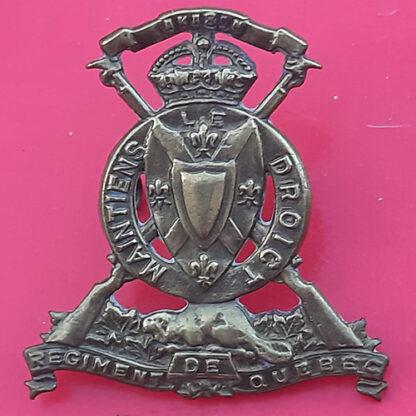 (Canada) Le Regiment De Quebec - Gilding Metal Cap Badge
