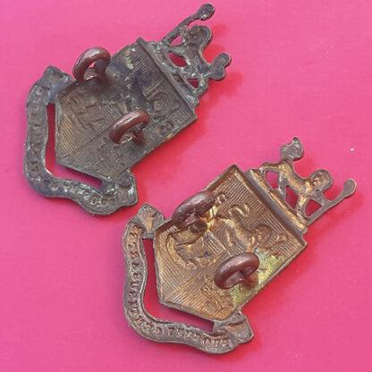 12th (Bermondsey Battalion) The East Surrey Regiment - WW1 Gilding Metal Collar Badges - Image 2