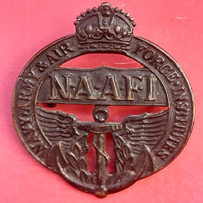 The Navy Army & Air Force Institutes - Bronzed Cap Badge