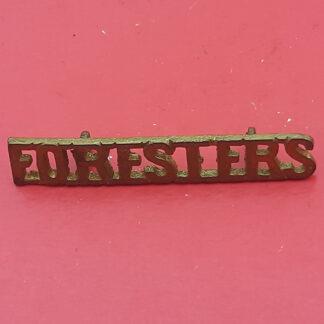 The Sherwood Foresters - Gilding Metal Cast Shoulder Title