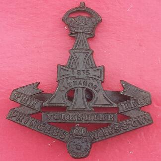 The Yorkshire Regiment - King's Crown Officer's Service Dress Bronze Cap Badge