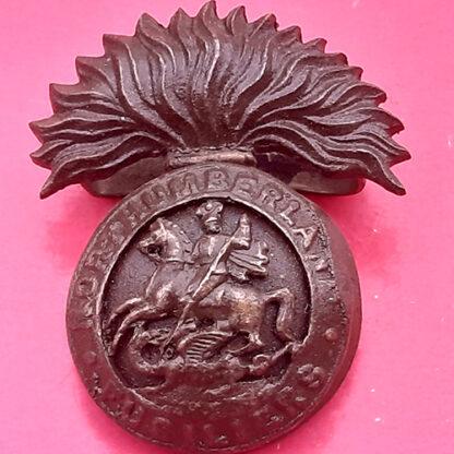 The Northumberland Fusiliers - Officer's Service Dress Bronze Cap Badge