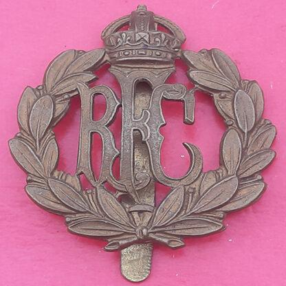 The Royal Flying Corps - King's Crown Gilding Metal Cap Badge