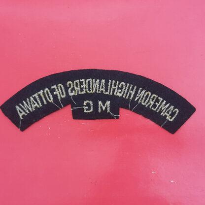 (Canada) The Cameron Highlanders Of Ottawa M.G - Cloth Shoulder Title - Image 2