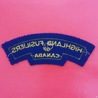 (Canada) The Highland Fusiliers Of Canada - Cloth Shoulder Title - Image 2