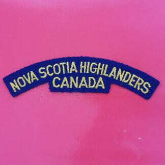 (Canada) The Nova Scotia Highlanders Of Canada - Cloth Shoulder Title