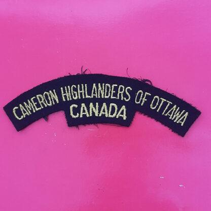 (Canada) The Cameron Highlanders Of Ottawa  - Cloth Shoulder Title
