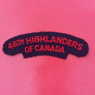 (Canada) The 48th Highlanders Of Canada - Cloth Shoulder Title