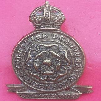 The Queen's Own Yorkshire Dragoons - King' Crown Gilding Metal Cap Badge