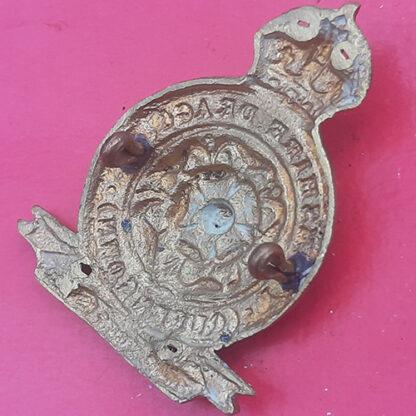 The Queen's Own Yorkshire Dragoons - King' Crown Gilding Metal Cap Badge - Image 2