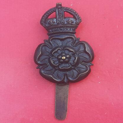 The Yorkshire Dragoons - King's Crown Blackened Brass Cap Badge