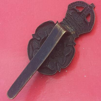 The Yorkshire Dragoons - King's Crown Blackened Brass Cap Badge - Image 2