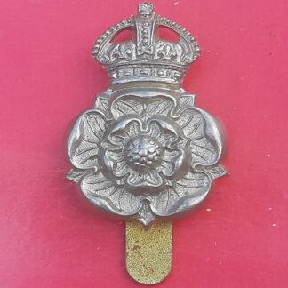 The Yorkshire Dragoons - King's Crown White Metal Cap Badge