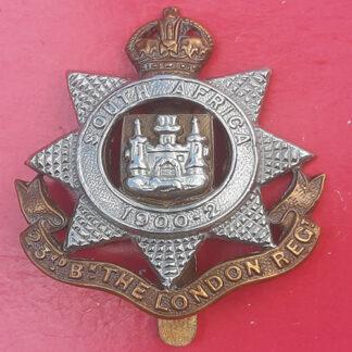 23rd The London Regiment - King's Crown BI-Metal Cap Badge