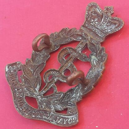 The Royal Army Medical Corps - Queen Victoria's Crown Gilding Metal Cap Badge - Image 2