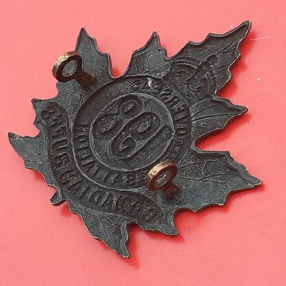 (Canada) 198th Infantry Battalion The Canadian Buffs - King's Crown Gilding Metal Cap Badge - Image 2