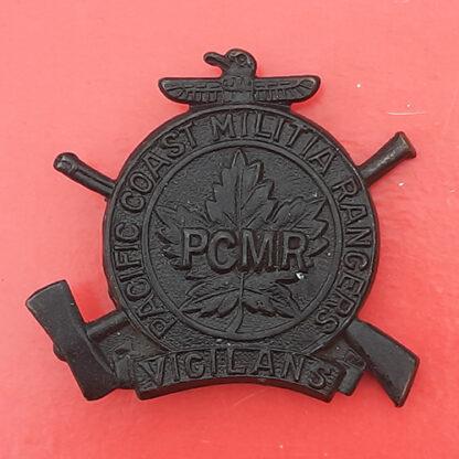 (Canada) The Pacific Coast Militia Rangers - Blackened Brass Cap Badge