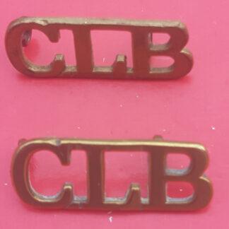The Church Lads Brigade - Gilding Metal Shoulder Titles.