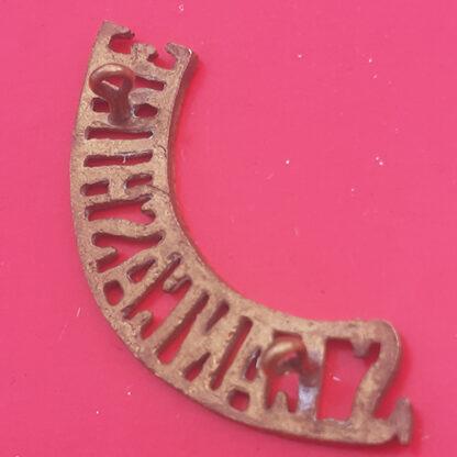 The South Lancashire Regiment - Gilding Metal Shoulder Title. - Image 2