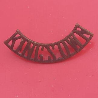 The King's Own Regiment (Lancaster) - Gilding Metal Shoulder Title.