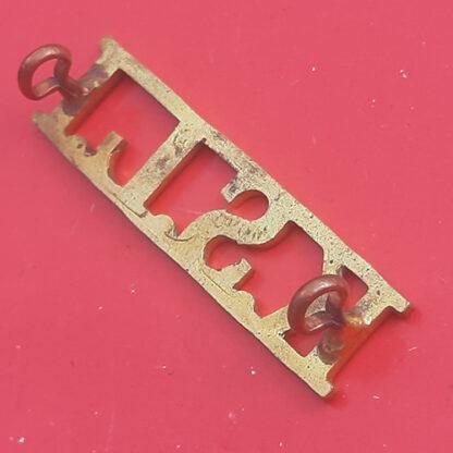 The King's Shropshire Light Infantry - Gilding Metal Shoulder Title. - Image 2