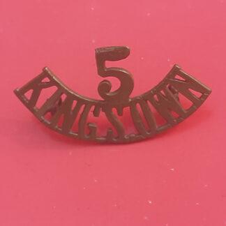 5th King's Own Royal Regiment (Lancaster) - Gilding Metal Shoulder Title.